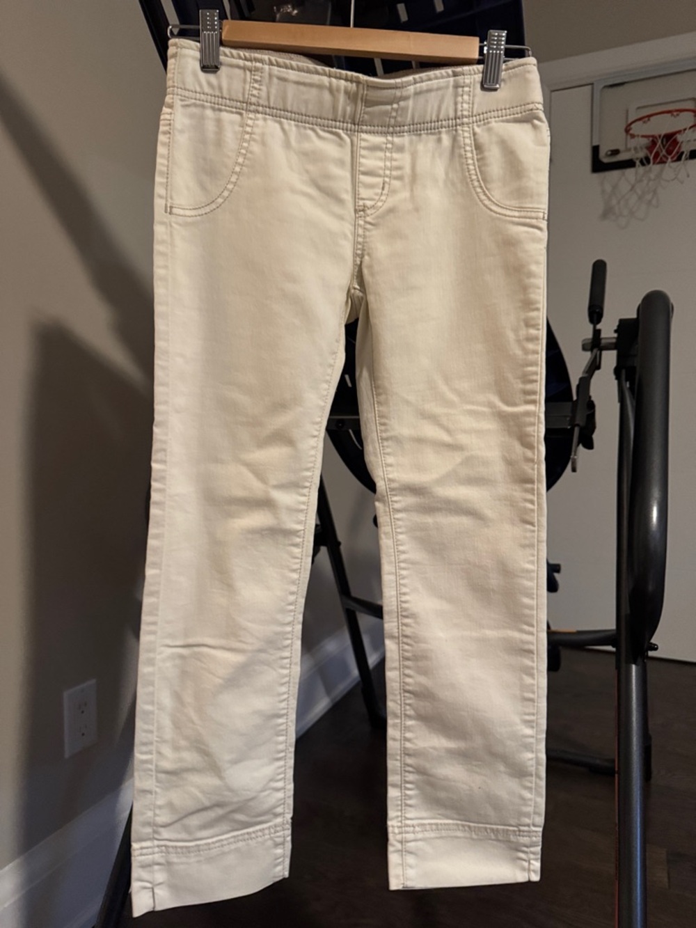 Free People Cream Ankle Crop Jeans
